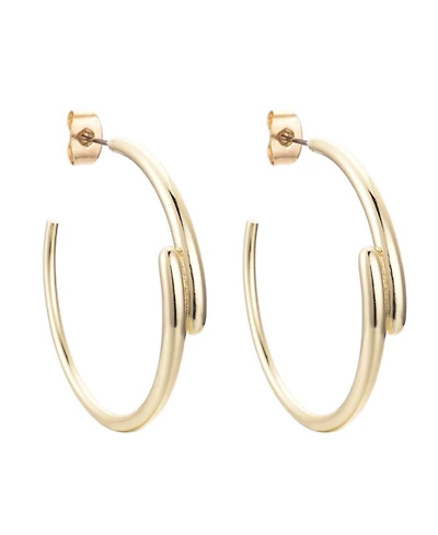Adornia Gold Overlapping Hoop Earrings
