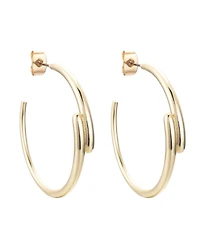 Adornia Gold Overlapping Hoop Earrings