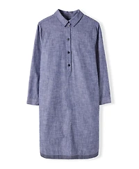 Celtic & Co. Women's Chambray Long Sleeve Knee Length Dress
