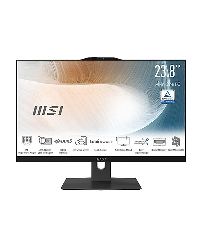 Msi Modern AM242TP 1M-1092US 23.8" Full Hd All-In-One Touchscreen Desktop Computer, Intel Core 7-150U 1.8GHz, 32GB Ram, 1TB Ssd, Windows 11 Pro,