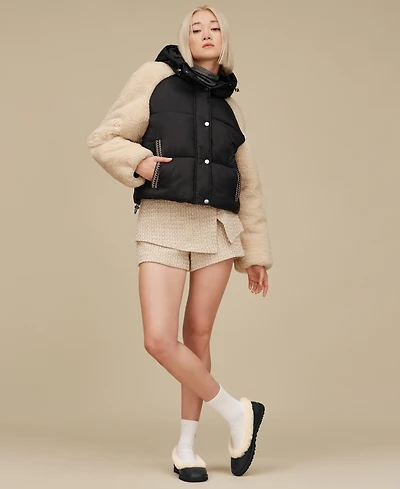 Ugg Women's Mykah Braid Trim Raglan Sleeve Puffer Jacket