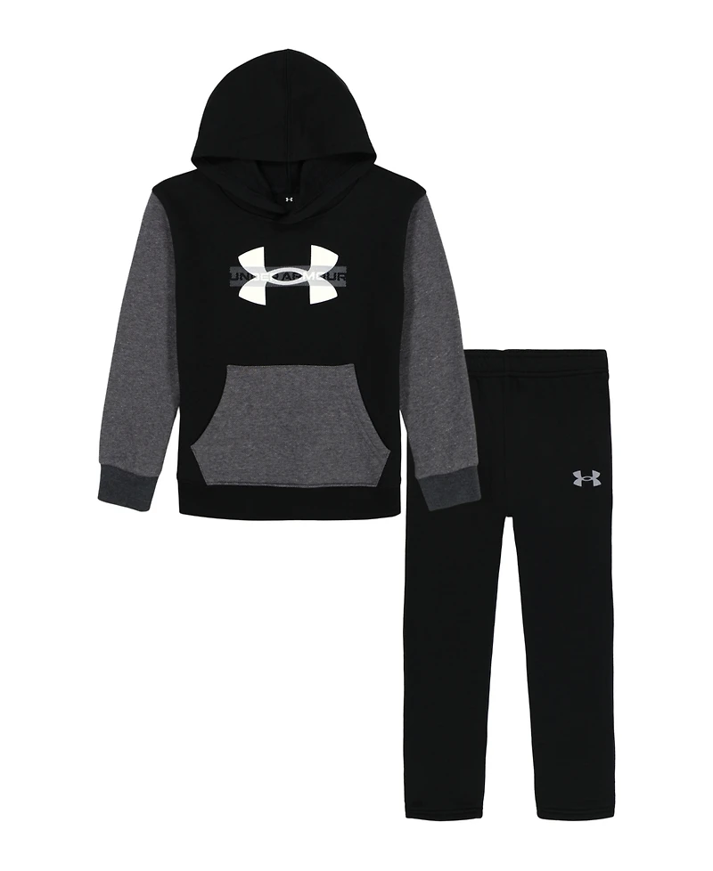 Under Armour Boys 2T-7 2-Piece Colorblock Hoodie and Waistband Jogger Set