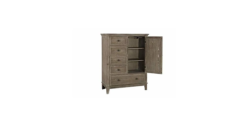 Westwood Design Leland Traditional Wood Chifferobe in Sandwash Gray
