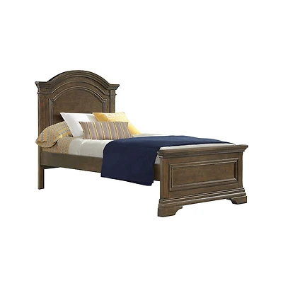 Westwood Design Olivia Traditional Wood Complete Twin Bed in Rosewood Brown