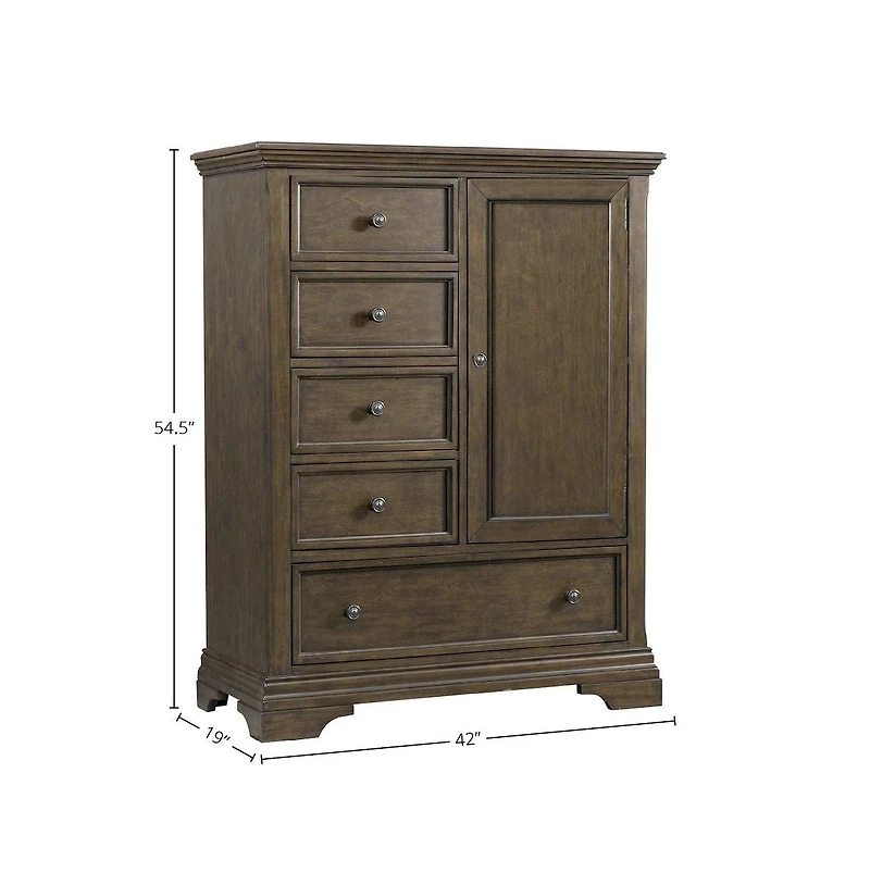 Olivia Wood Chifferobe, Rosewood
