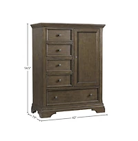 Olivia Wood Chifferobe, Rosewood