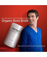 Codeage Organic Bone Broth Collagen Peptides Capsules Supplement, Grass Fed Beef Bone Broth, Free-Range Chicken Bone Broth, Turmeric & Ashwagandha