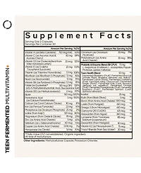 Codeage Teen s Daily Multivitamin Supplement, 25+ Vitamins & Minerals for Teenage Boys & Girls, Organic Whole Foods Vitamins for Teenagers, Vitamin A,