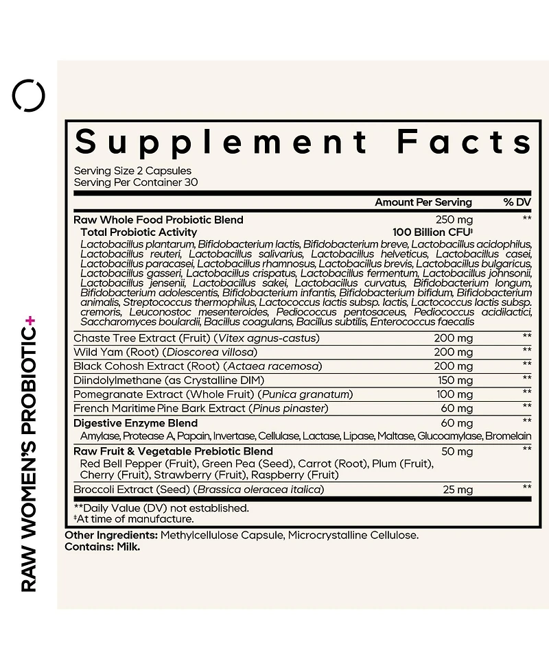 Codeage Raw Women s Probiotic+ Supplement