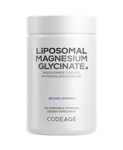 Codeage Liposomal Magnesium Glycinate Supplement - Magnesium Bisglycinate Pills - BioPerine Black Pepper - Liposomal Delivery