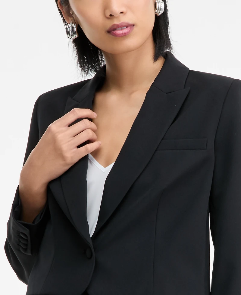 I.n.c. International Concepts Women's Peak Lapel Cropped Blazer, Macy's Exclusive