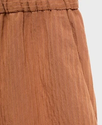 Mango Women's Contrasting Trim Textured Shorts