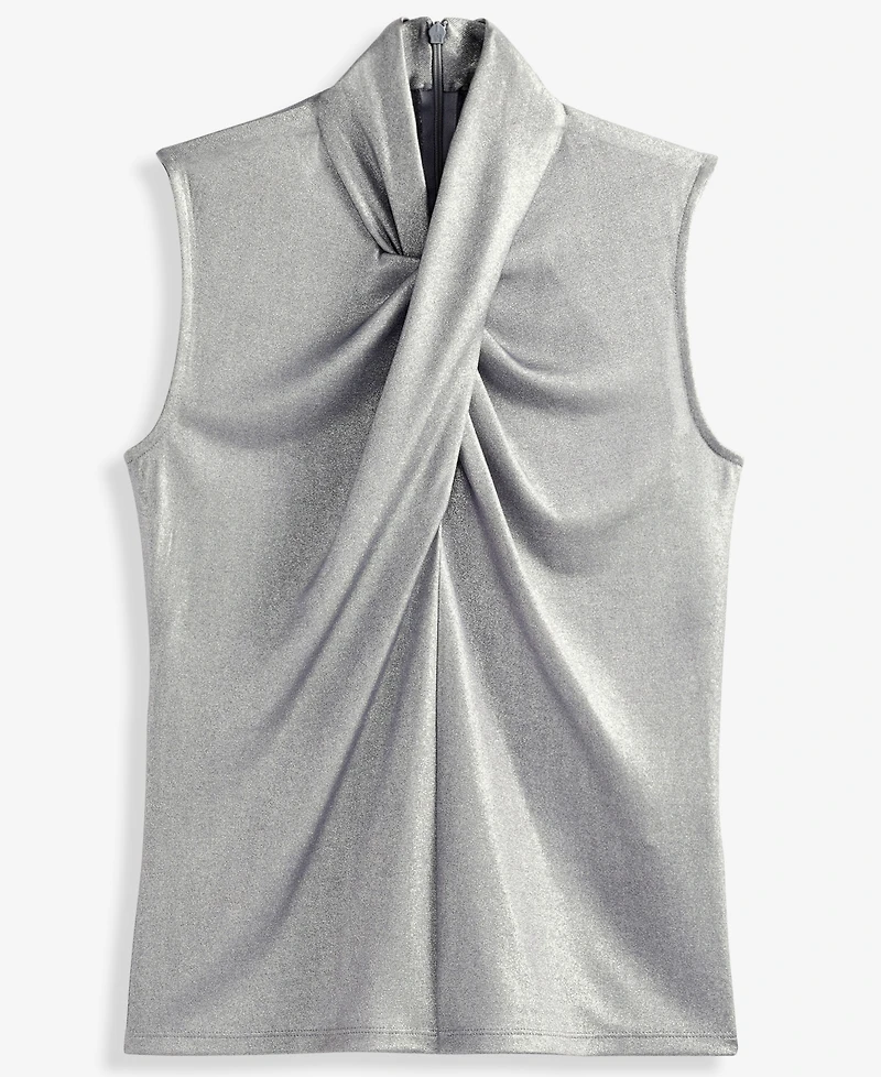 I.n.c. International Concepts Women's Shine Cross-Neck Tank Top, Macy's Exclusive