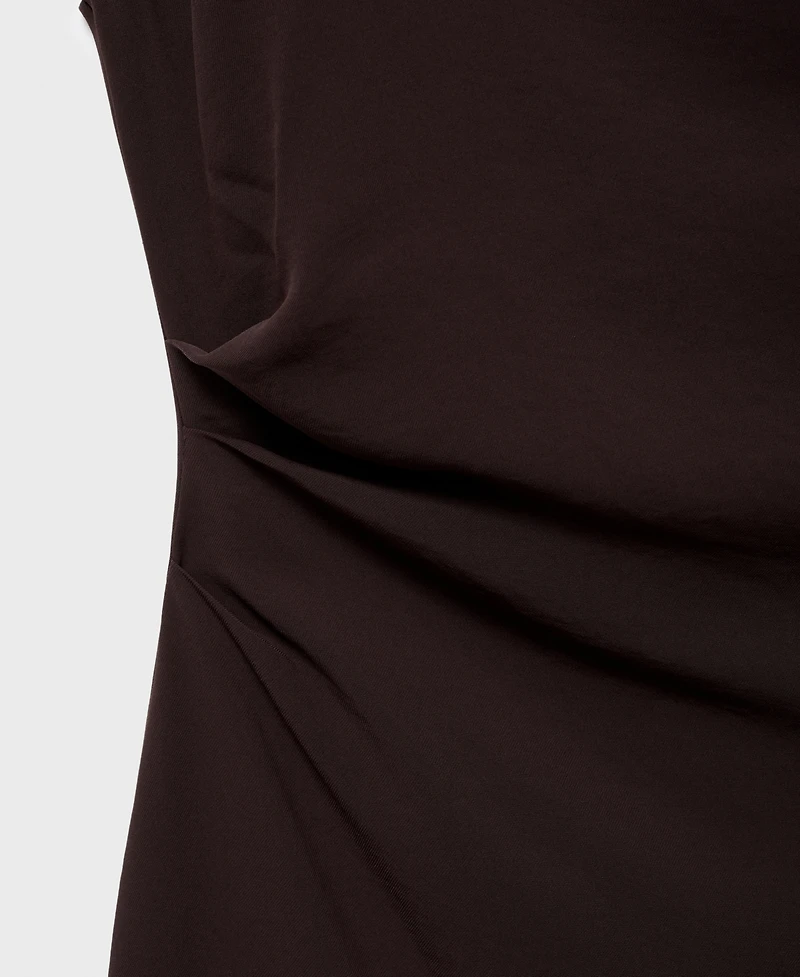 Mango Women's Draped Collar Short Dress
