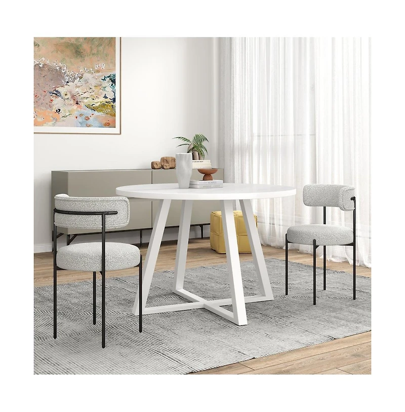 Roundhill Furniture Durban 5-Pc Round Dining Set