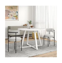 Roundhill Furniture Durban 5-Pc Round Dining Set