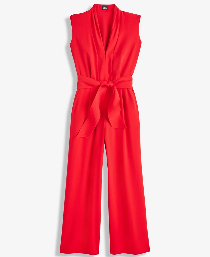 I.n.c. International Concepts Women's Sleeveless Shawl-Collar Jumpsuit, Macy's Exclusive