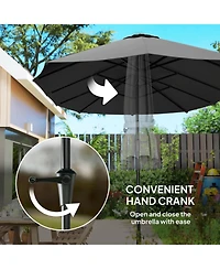 Outsunny 13 ft. Extra Large Patio Umbrella, UPF30+ Double Umbrella,