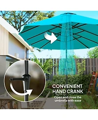 Outsunny 13 ft. Extra Large Patio Umbrella, UPF30+ Double