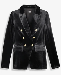 I.n.c. International Concepts Women's Double-Breasted Velvet Blazer, Macy's Exclusive