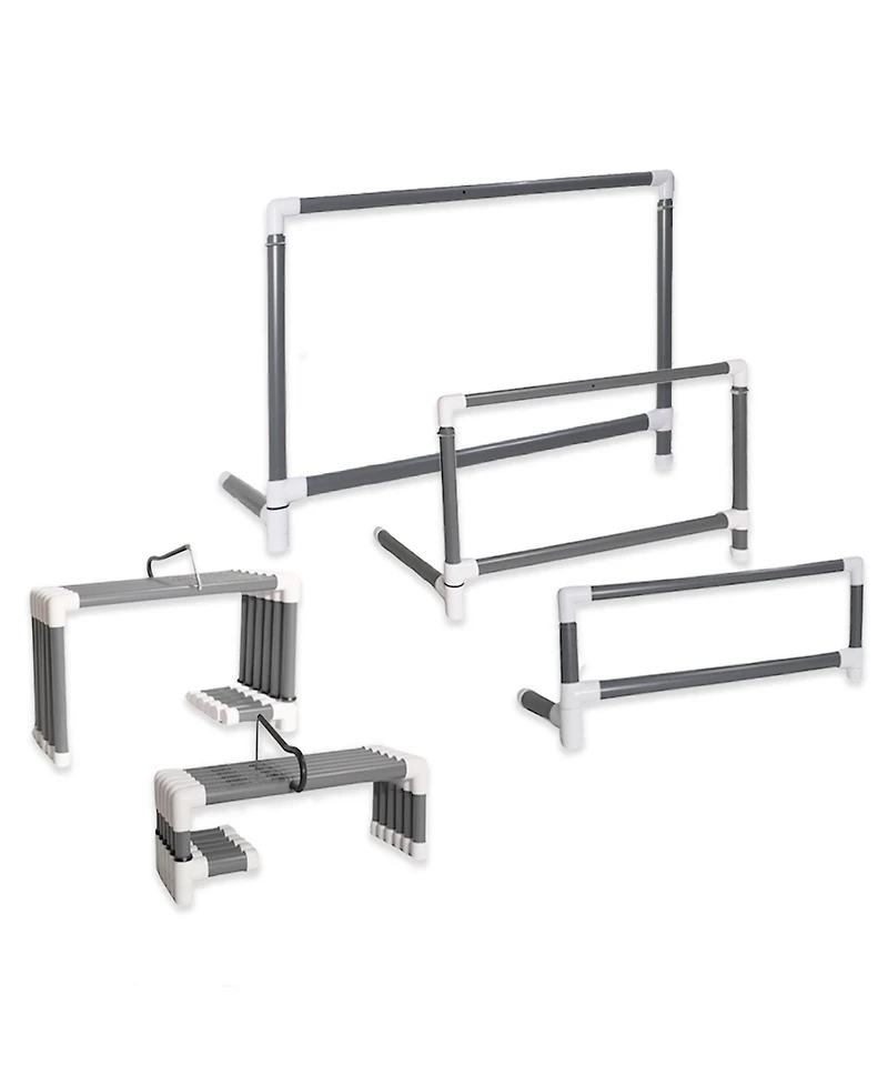 Prism Fitness 12-18 Inches Smart Adjustable-Height Workout Hurdles, Set of 3