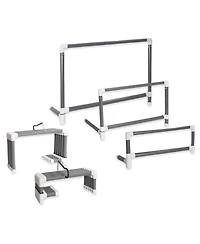 Prism Fitness 12-18 Inches Smart Adjustable-Height Workout Hurdles, Set of 3