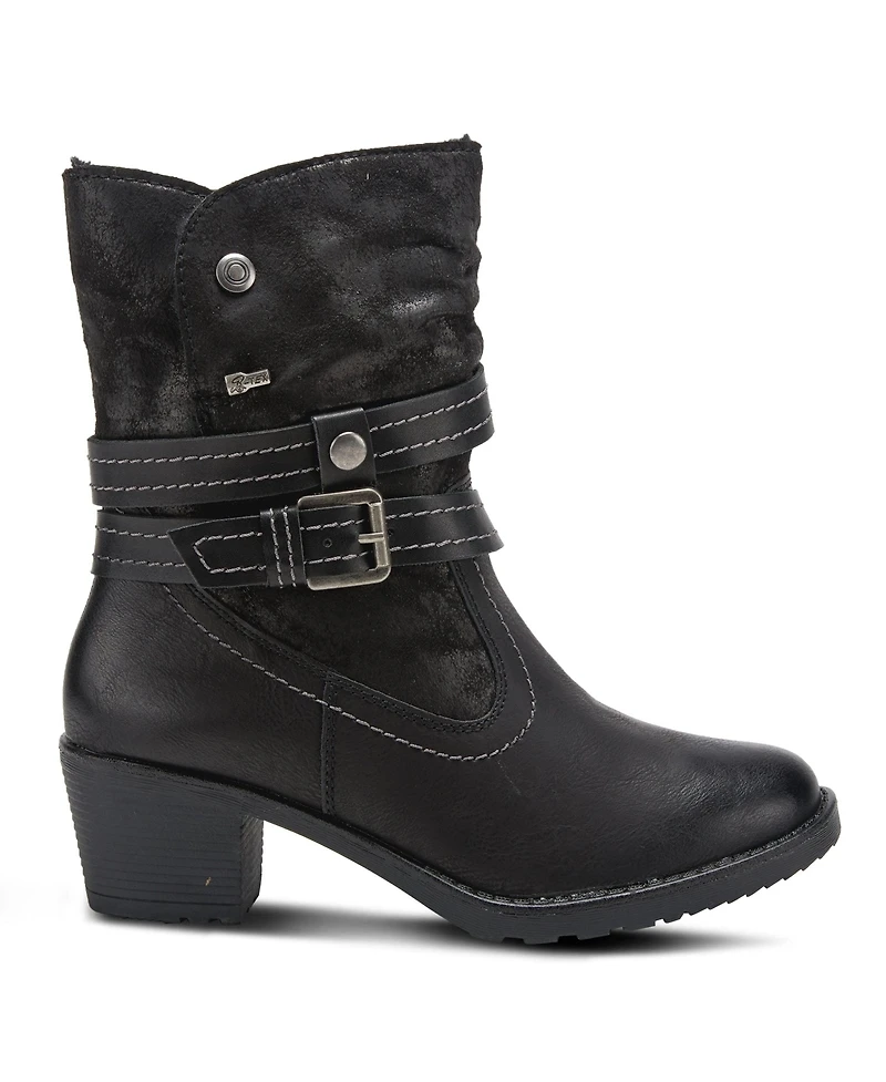 Spring Step Boisa Waterproof Mid Boot with Quilted Detail and Faux Fur Lining