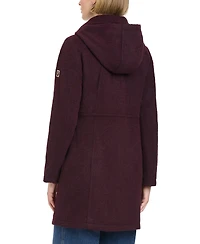 Vince Camuto Women's Zip Front Walker Coat With Detachable Hood