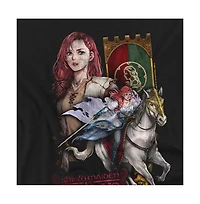 Logovision Men's Lord of the Rings War Rohirrim Shield Maiden Rohan Homage T Shirt