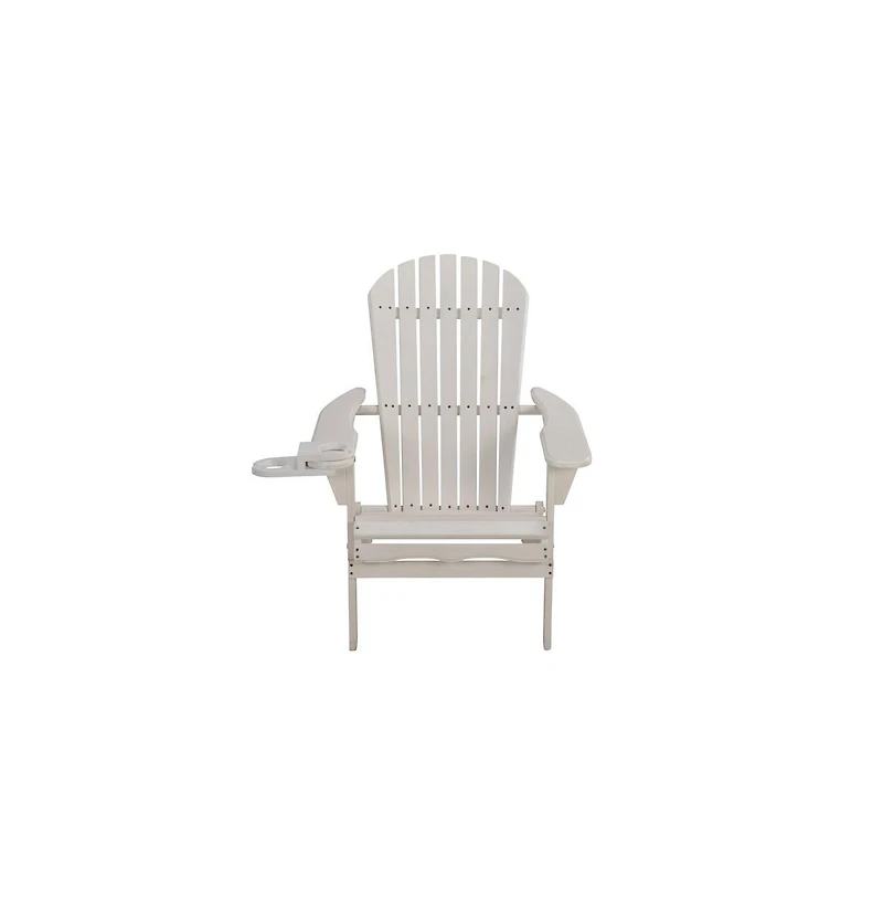 Jiallo Foldable Adirondack Chair With Cup Holder Bristro Set With Ottoman