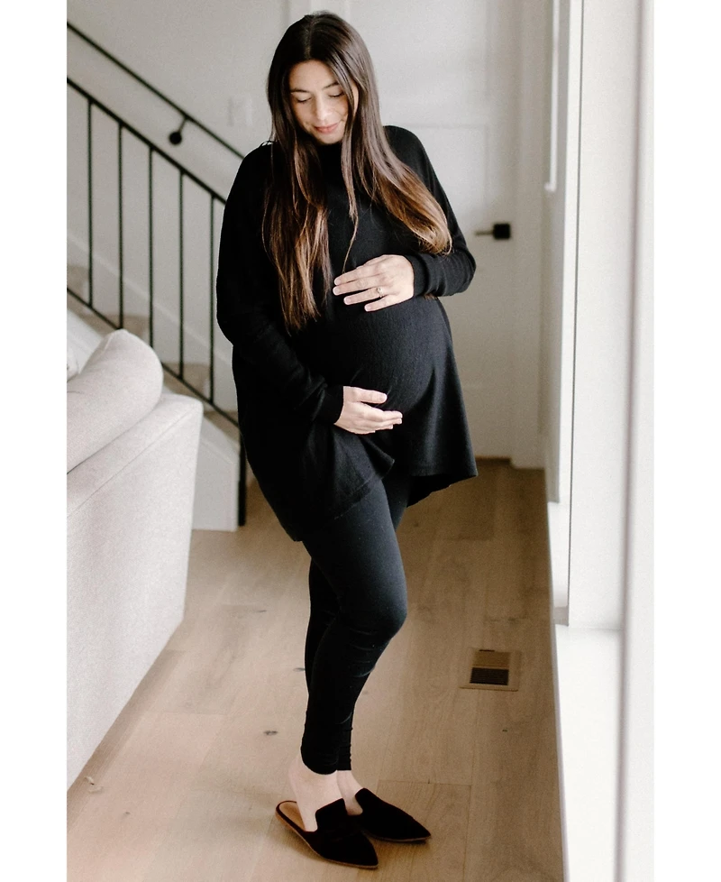 Pinkblush Maternity Black Soft Knit Boatneck Dolman Sleeve Sweater