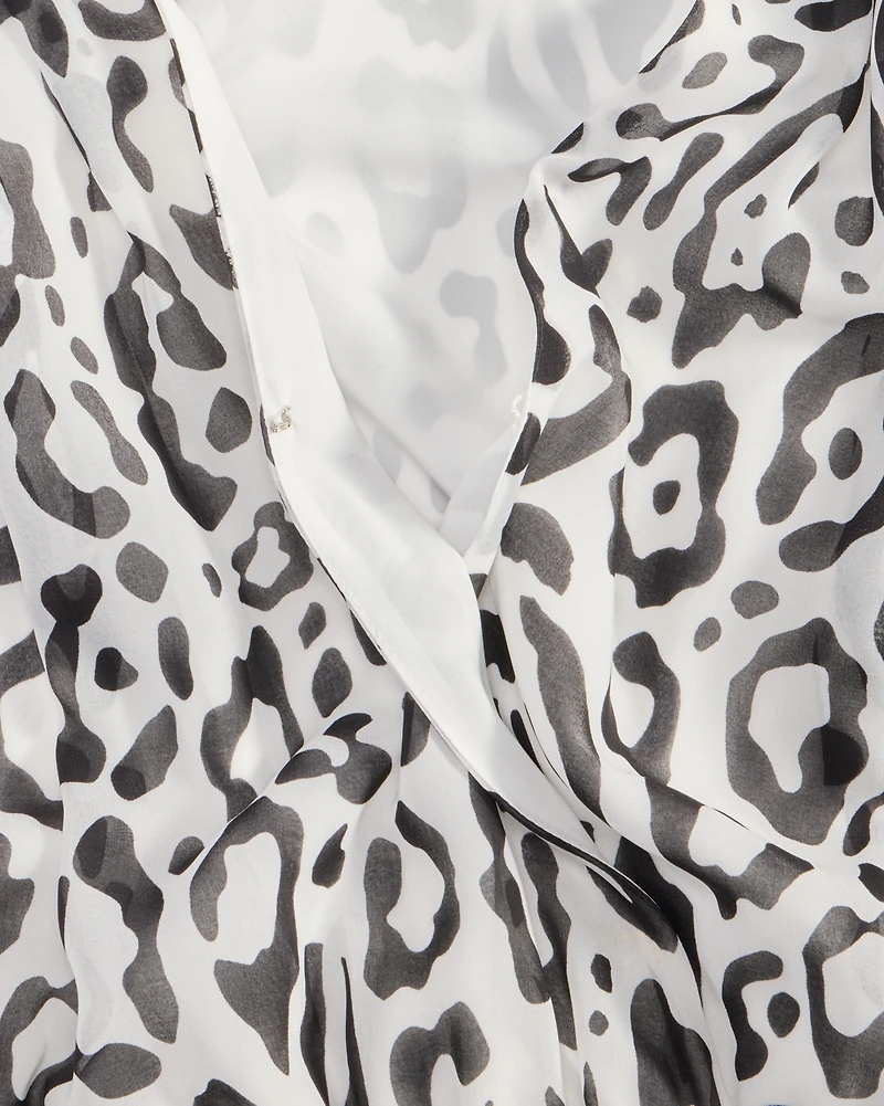 I.n.c. International Concepts Women's Printed Long-Sleeve Surplice Mini Dress, Macy's Exclusive