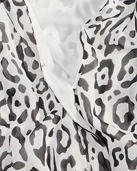 I.n.c. International Concepts Women's Printed Long-Sleeve Surplice Mini Dress, Macy's Exclusive