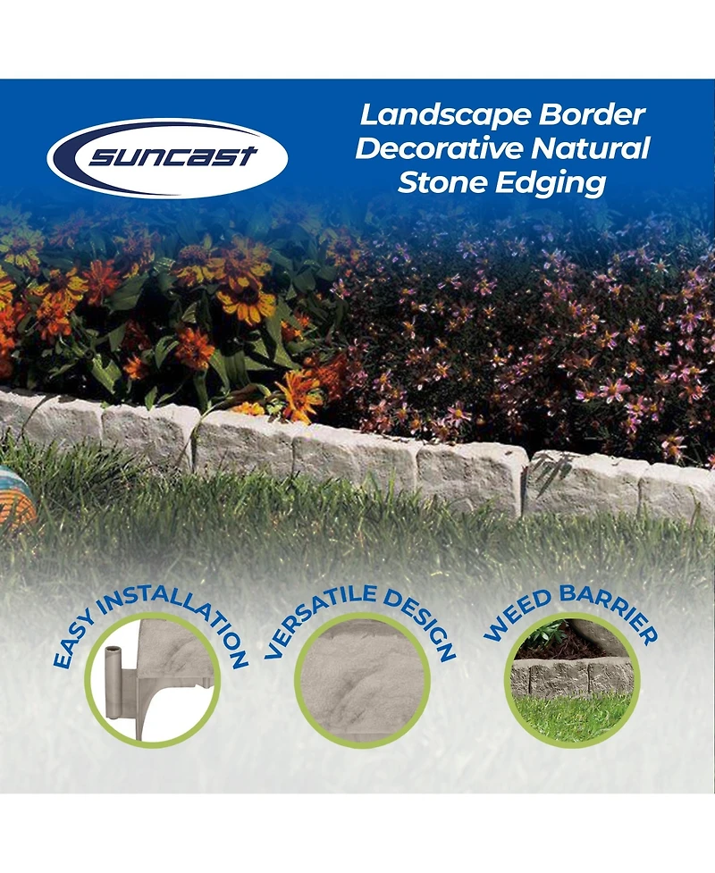 Suncast Landscape Border Decorative Stone Edging