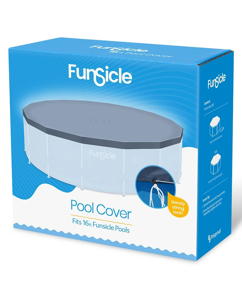 Funsicle 16ft Round Above Ground Frame Pool Debris Cover, Accessory Only, Gray
