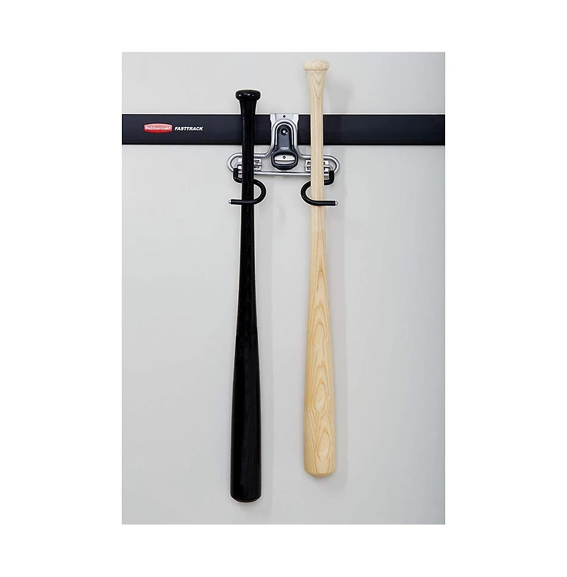 Rubbermaid FastTrack Wall S Hook 2 Handle Storage Organizer Rack for Hand Tools