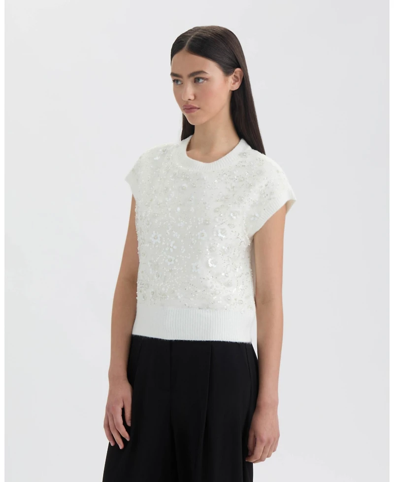 Nvlt Women's Sleeveless Sequined Sweater