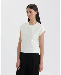 Nvlt Women's Sleeveless Sequined Sweater