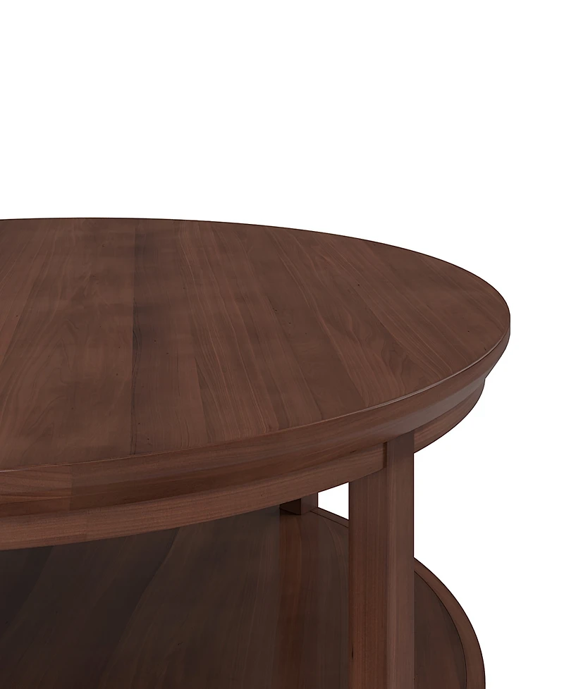 Furniture 47" Solid Wood Hedworth Round Coffee Table