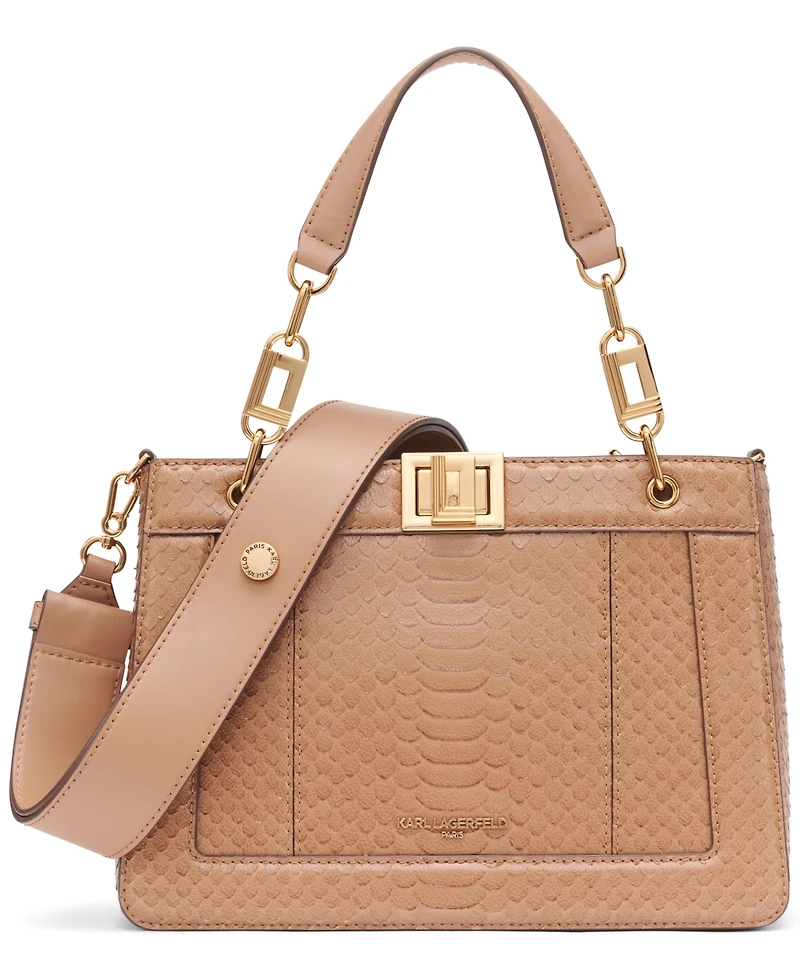 Karl Lagerfeld Paris Ivette Top Zip Satchel Bag