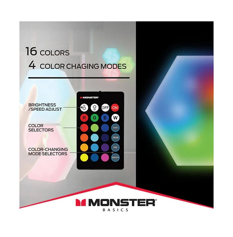 Multi-Color Led Touch Light 3-Pack with Remote Control