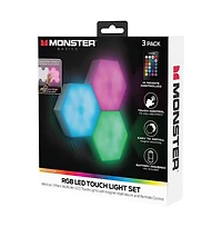 Multi-Color Led Touch Light 3-Pack with Remote Control