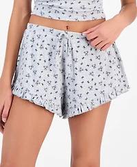 Just Polly Juniors' Pointelle Ruffle-Hem Lounge Shorts