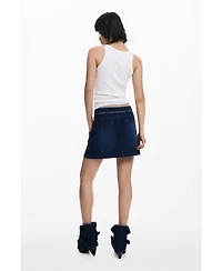 Desigual Women's Short denim skirt with belt