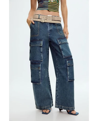 Desigual Women's Cargo pants with pockets
