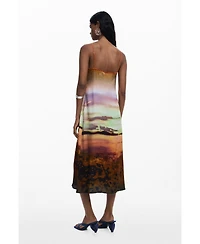 Desigual Women's Long sunset strap dress