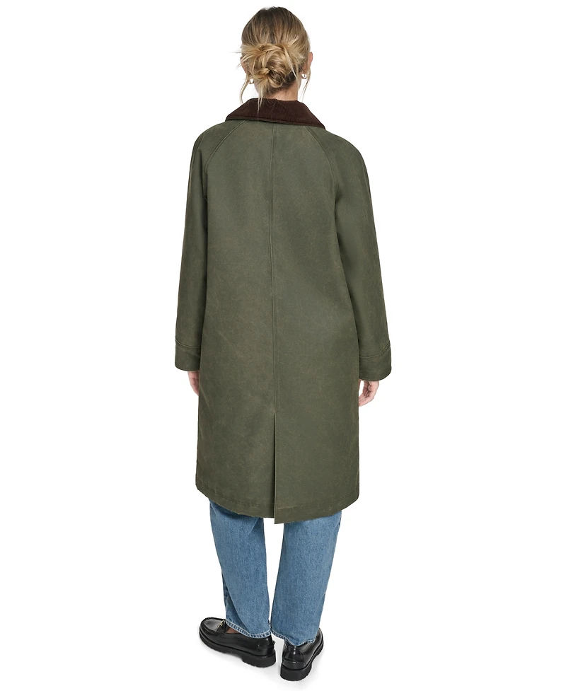 Levi's Women's Sanp Zipper Long Barn Coat