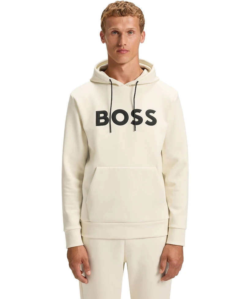 Boss by Hugo Men's Cotton-Blend Logo Hoodie