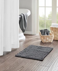 Madison Park Lasso Yarn-Dyed Cotton Chenille Bath Rug, 17" x 24"