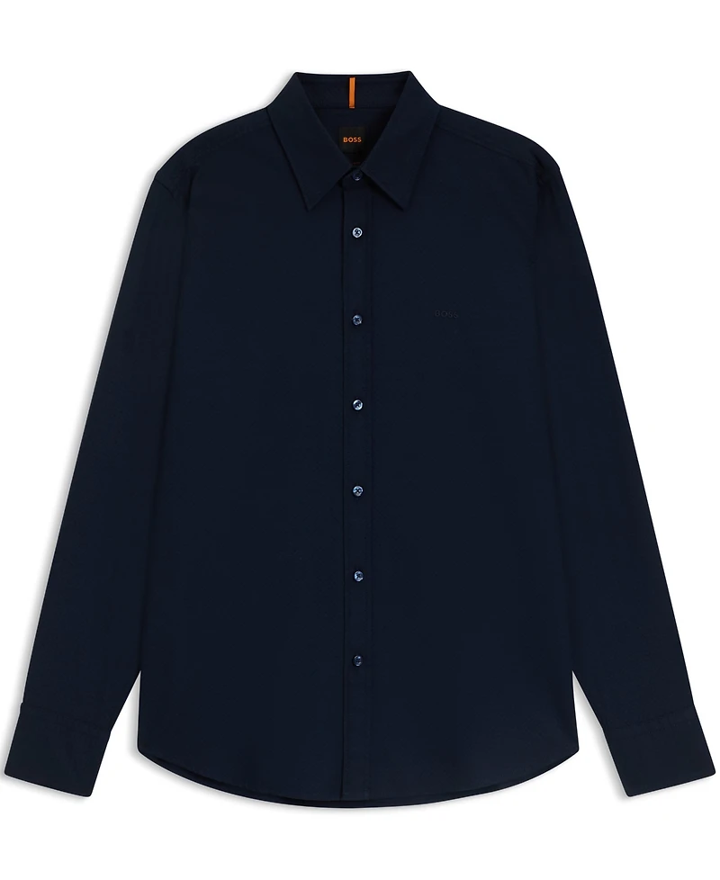 Boss by Hugo Men's Stretch-Cotton Regular-Fit Dress Shirt